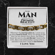 Load image into Gallery viewer, To My Man Stainless Steel Bracelet with Gift Card Gift Box-Jewelry Gift for Him
